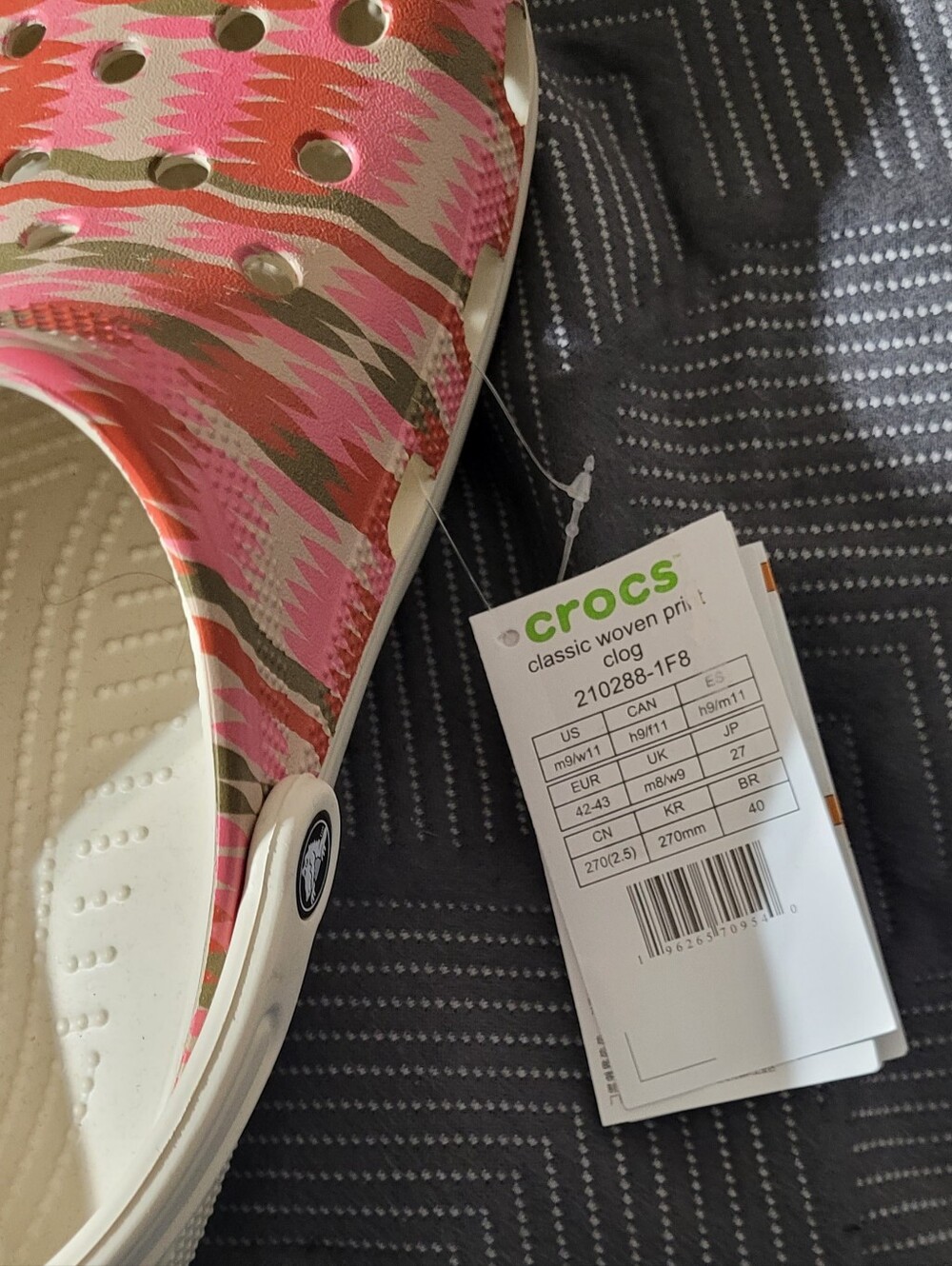 NWT. Pink Patterned Clogs - Picture 3 of 3